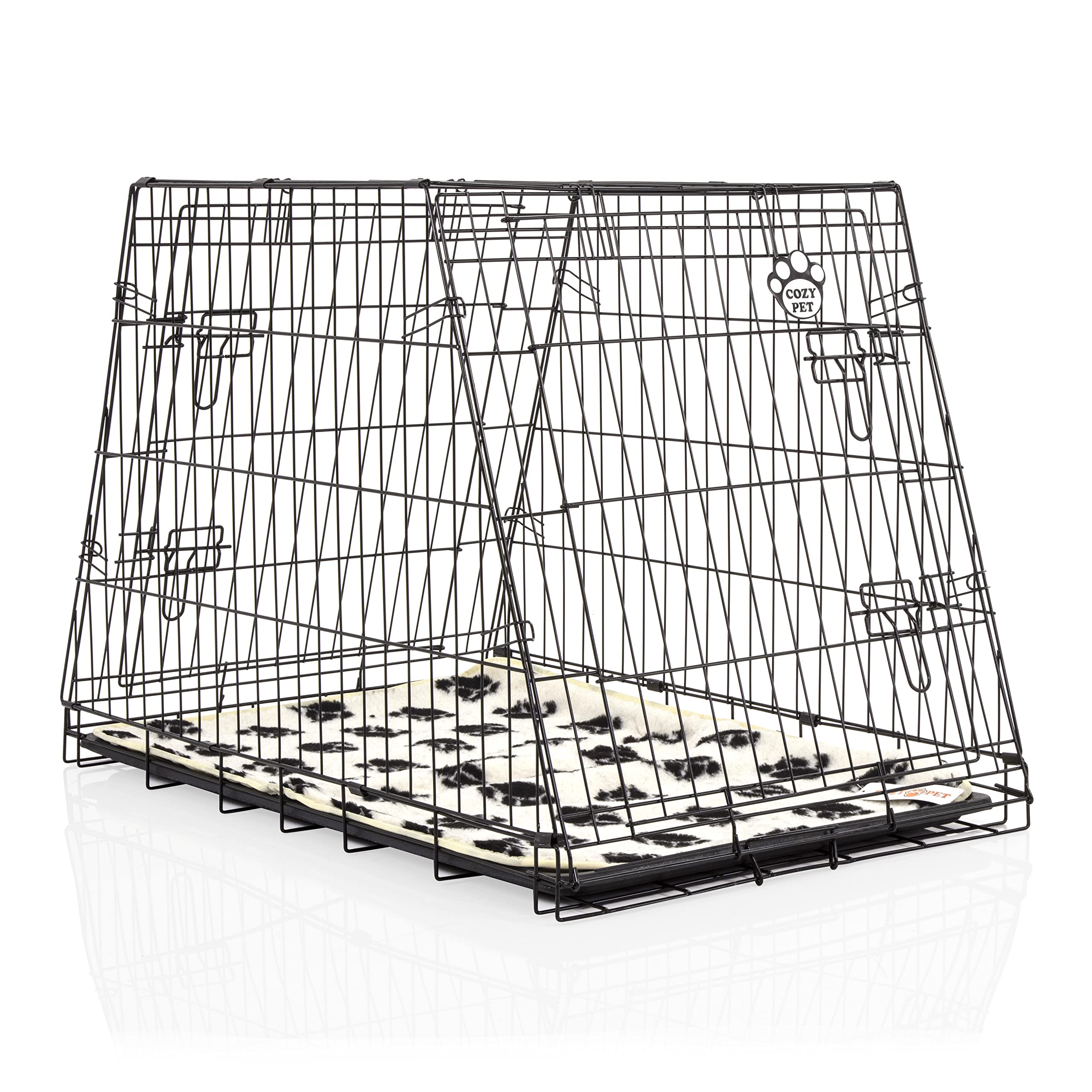 Car Dog Cage 36" With Vet Bed Cozy Pet, Fits Most Makes Audi BMW Fiat Ford Honda Hyundai Kia Jaguar Toyota Renault Vauxhall VW Volvo Puppy Crate Model CDC03 + VB36C — image 1