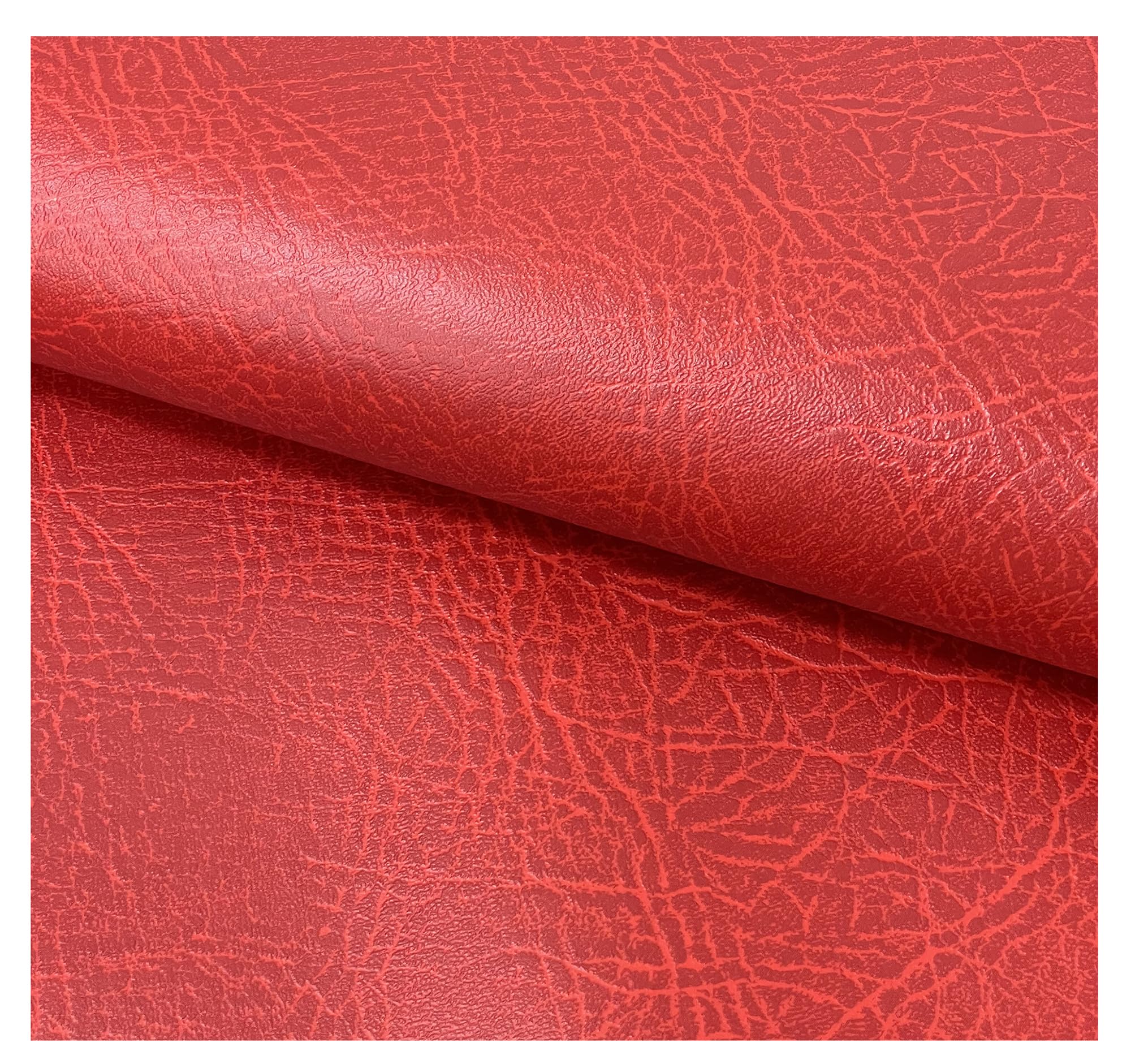Thefabrictrade Fire Red Chester Grained Faux Leather Fabric Fire Retardant Leatherette Upholstery Waterproof Heavy Duty Leathercloth Material (1 Metre (100Cm X 140Cm), )
