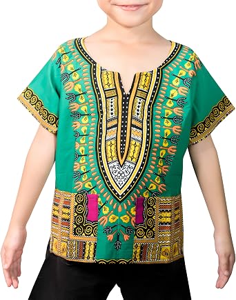 Kids Dashiki Shirt Tribal African Children Boys Girls Shirts