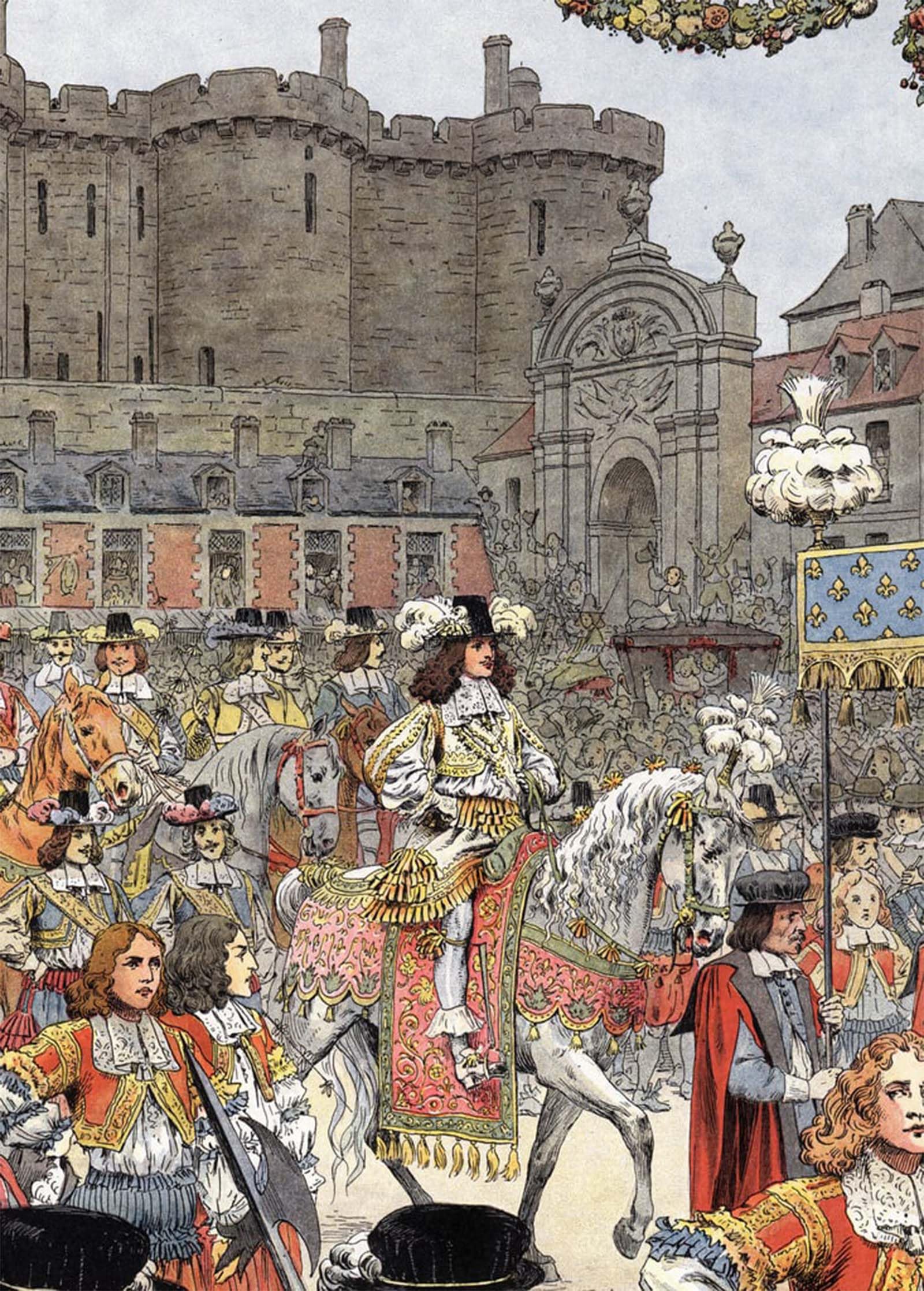 ARTXLXXBN Famous Prints Artwork Pictures Poster Painting Art Louis Xiv Entered Paris Known As Le Roi-soleil by Maurice Leloir Artwork Landscape Pictures for Home Decor 60x90cm