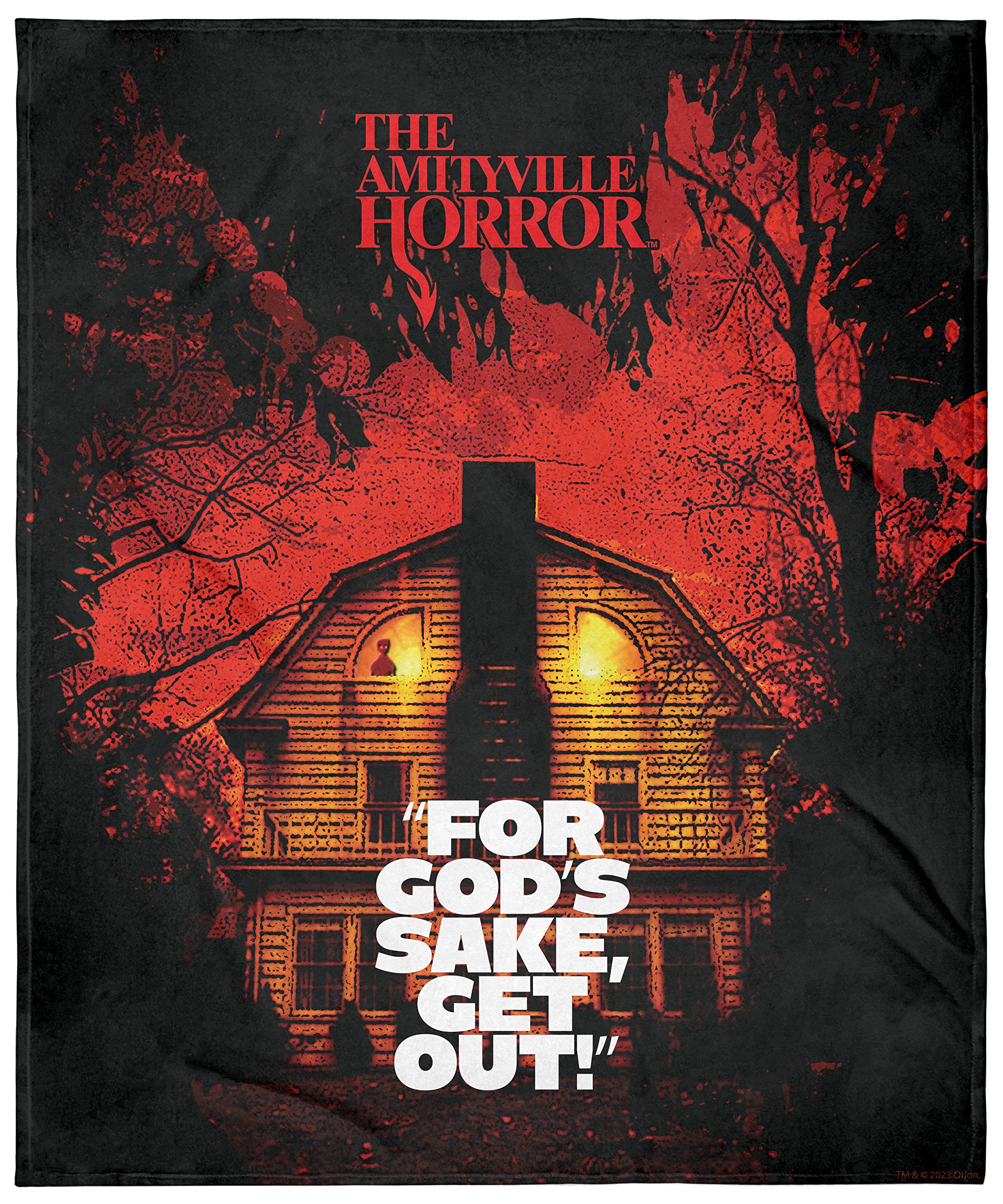 Intimo Amityville Mgm The Horror Blanket - Horror Movie Poster Plush Throw Blanket 50" X 60" For Sofa Couch Bed Dorm