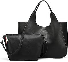 Gusio Basic 120486 Women's 3-Way Tote Bag x Shoulder Bag in Bag Set, PU Leather, Lightweight, A4 Compatible