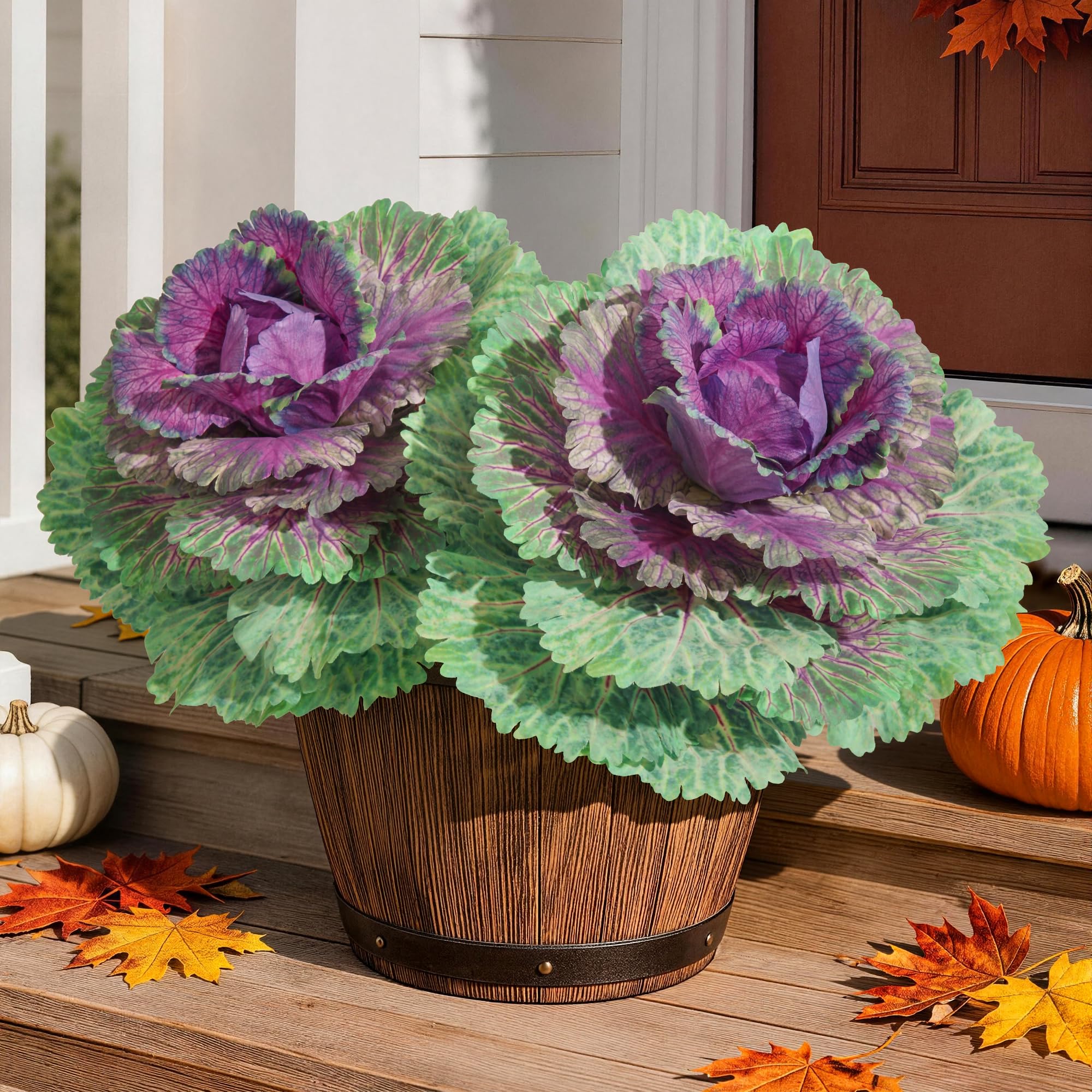 Amazon.com: Hoppwodd 2PCS Medium Faux Cabbage, Artificial