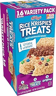 Kellogg’s Rice Krispies Treats Original Marshmallow Bars - Classic Kid School Snack, Value Pack, Single Serve (16 Count)