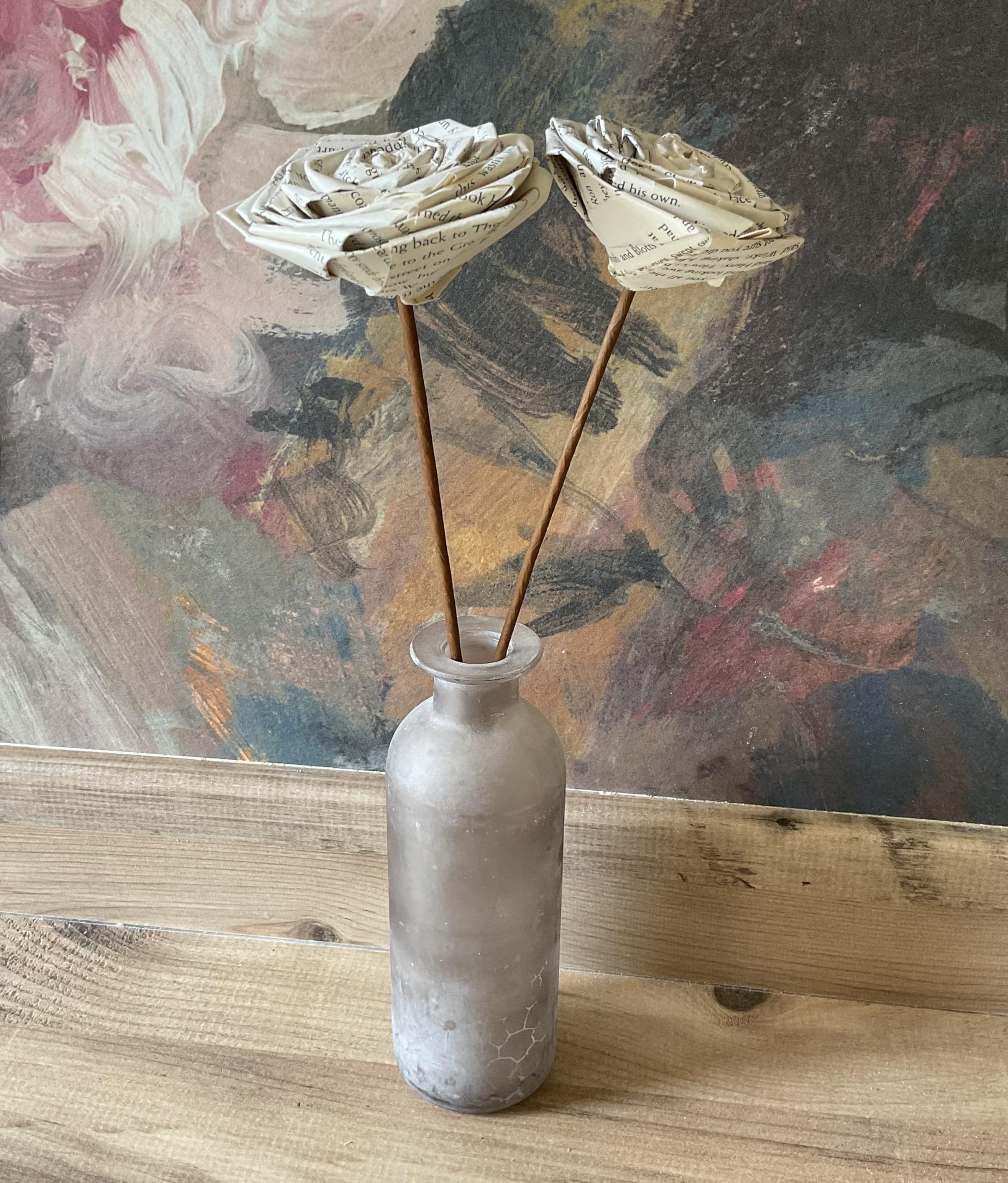 InsideMyNest Novel Book Paper Rose Flowers 100% Handmade Gift For Her Him Wedding Bouquet Home Decor (Harry Potter, Bunch of 6 Roses)