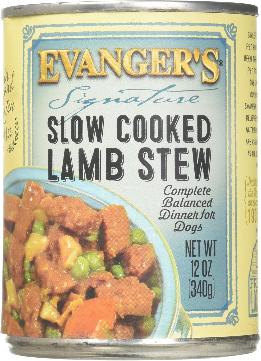 Evanger's Signature Series Slow Cooked Lamb Stew Canned Dog Food 12 Ounces, Case of 12