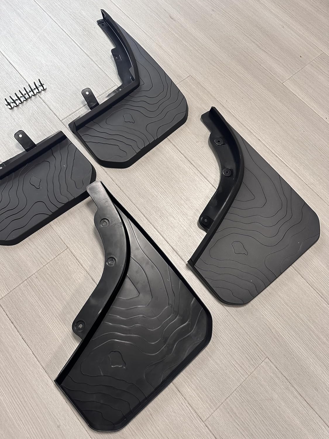4PCS Mud Flaps Splash Guards Mudguard Mudflaps with Hardware Accessories Fits for 4 Door Land Rover Defender 90 110 130 2020-2025 (130)