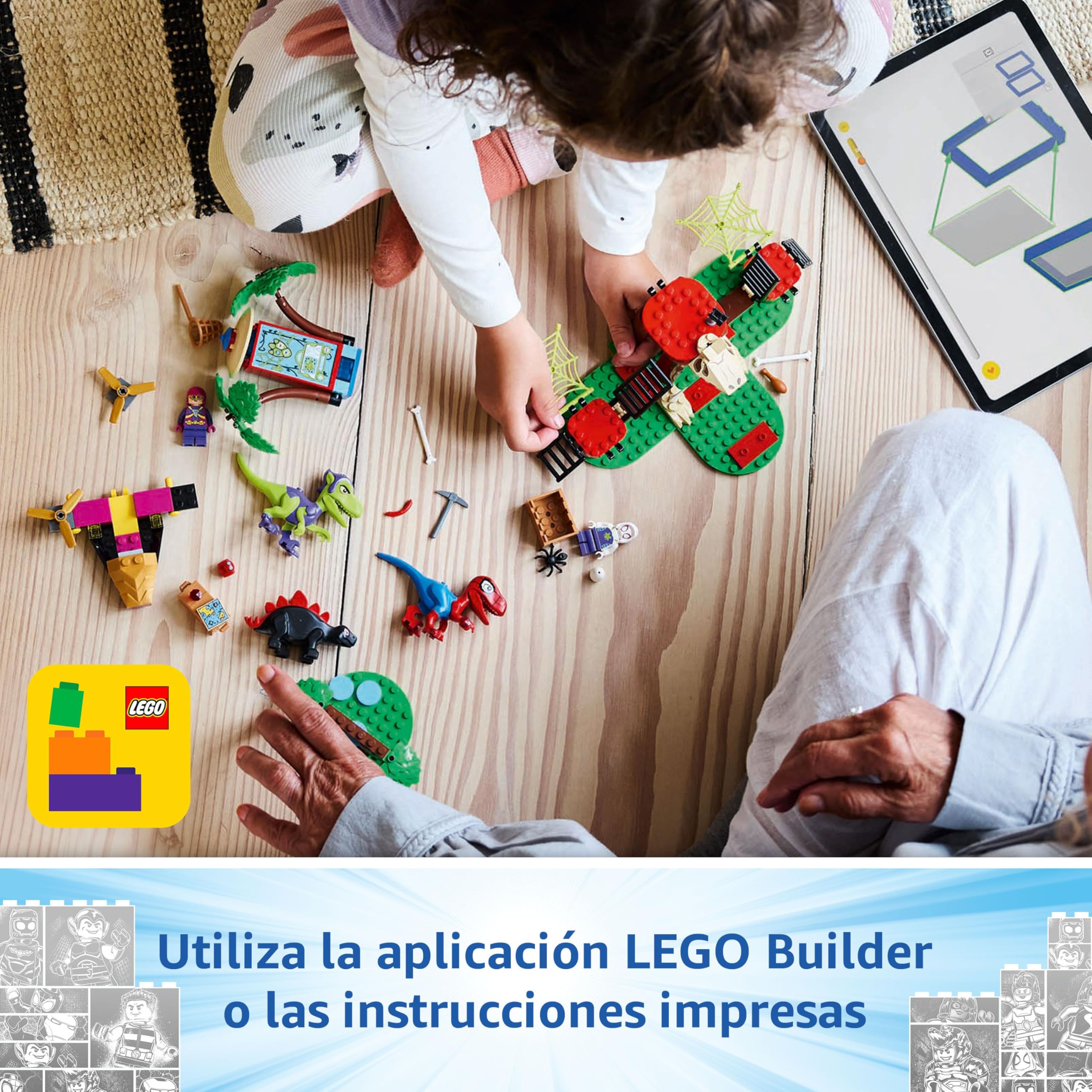 LEGO Marvel Spidey y Gobby: Batalla de Raptores en la Base de la Casa del Árbol, Dinosaurios de Juguete, Minifigura Spider Fantasma, Regalo para Niños y Niñas de 4 + Años Spidey y su Superequipo 11200