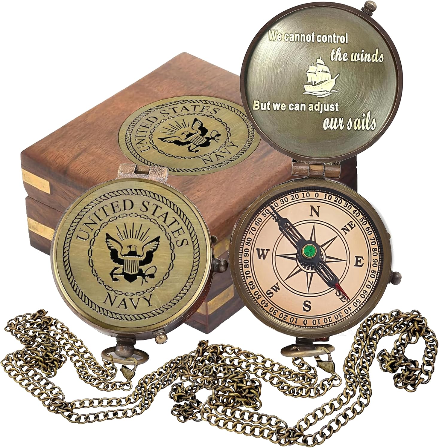 Compass - Gift for Army, Navy, Marine Corps, Baptism, Easter, Birthday, Fathers Day, Graduation, Wedding
