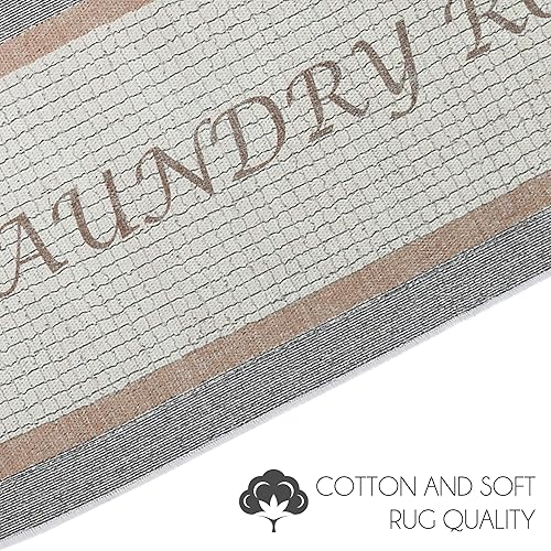 Miniatura 9 de SUSSEXHOME Alfombra antideslizante lavable para lavandería, 20 x 59 pulgadas, resistente y ultrafina, 70% algodón, para lavandería, LNR-3A-2x5, gris