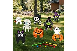 Capoda 8 Pieces Halloween Golf Game Yard Sign Halloween Mini Golf Toy...