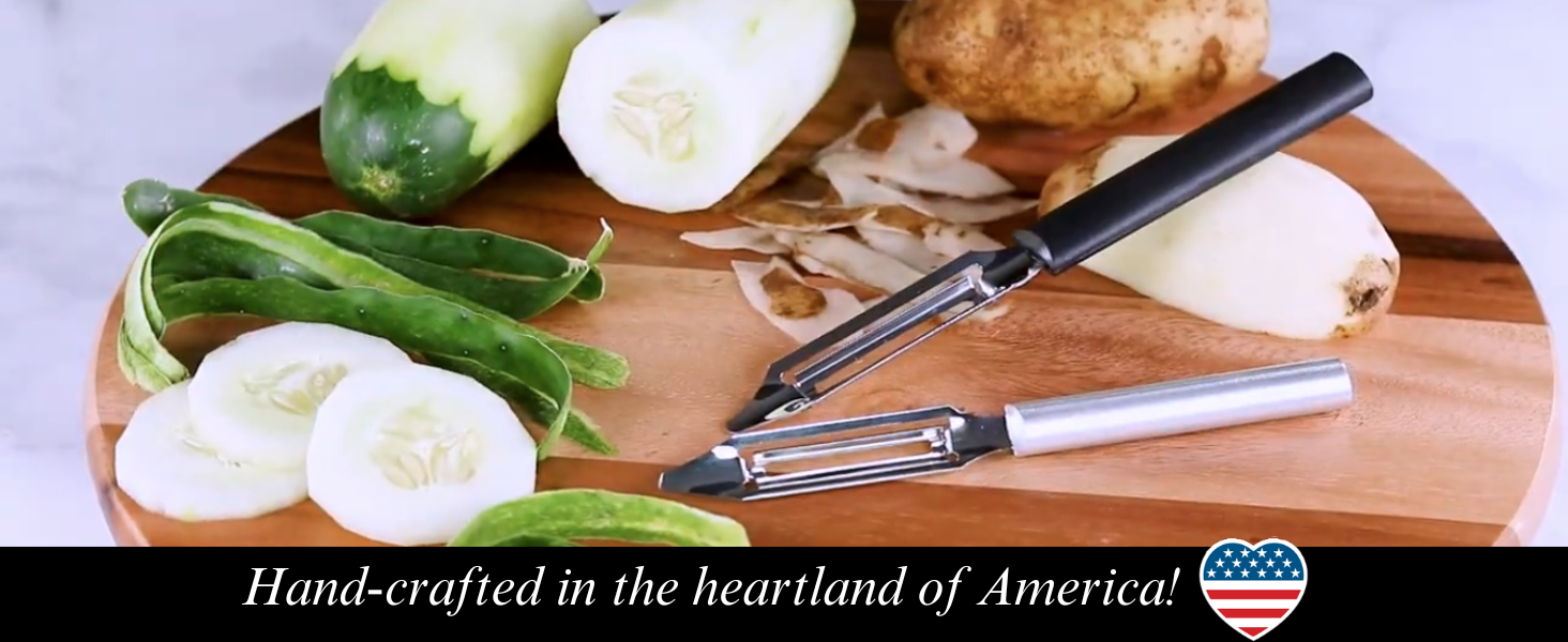 Aazon.co: Rada Cutlery Vegetable Peeler Blade Stainless Steel Resin, ade in the USA, 7-1/4
