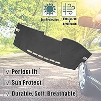 Vista 7 de X AUTOHAUX Cubierta de salpicadero de automóvil, de poliéster gris, antideslizante, alfombrilla protectora para Toyota Corolla 2009-2011