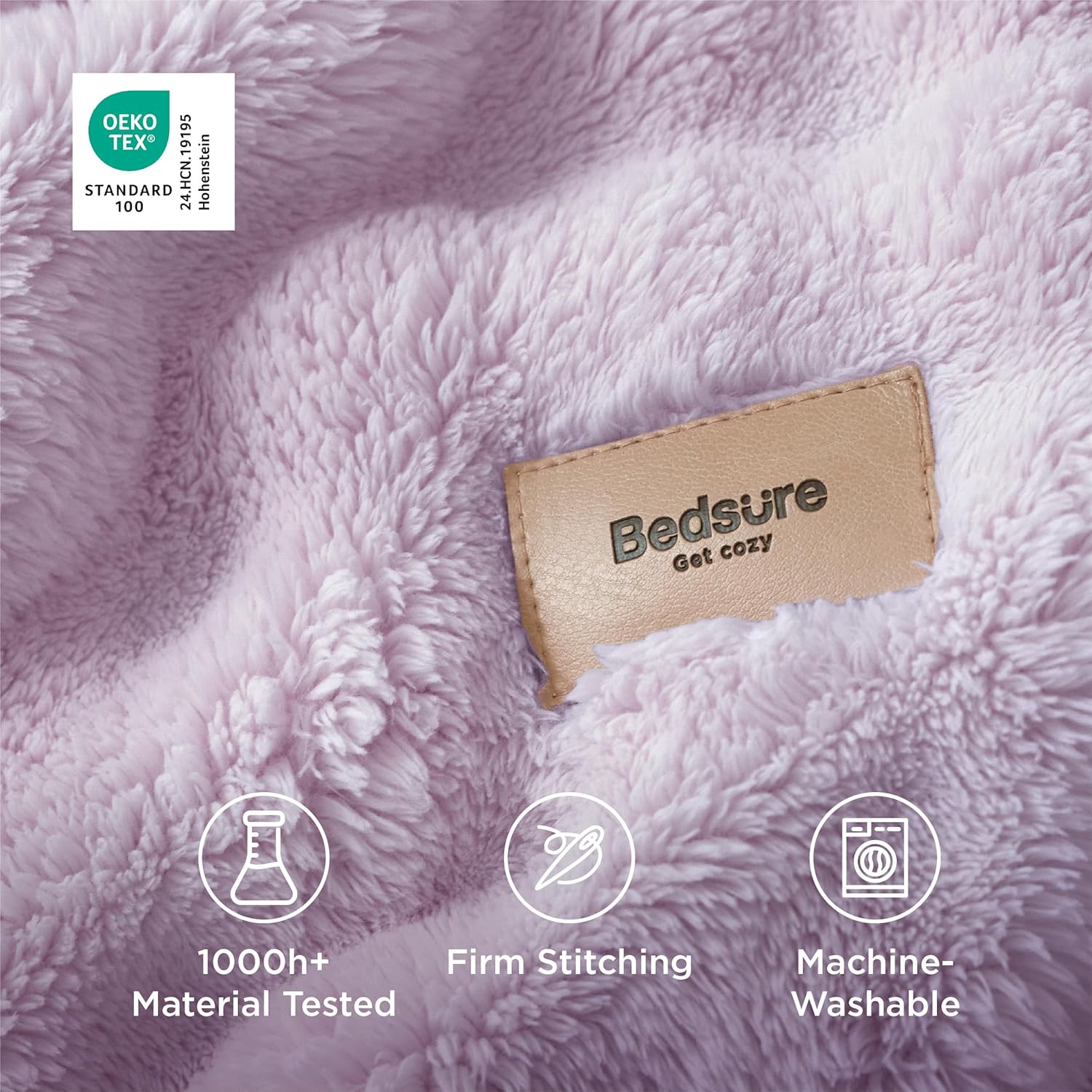 Bedsure 3D Fleece Bubble Blanket for Couch - GentleSoft Purple Twin Mother's Day Blanket for Sofa Bed Room Decor - Luxury Soft Cozy Gifts for Kids, Lightweight, All Seasons, Light Purple, 60"×80"