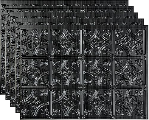 Miniatura 79 de FASÄDE Panel decorativo para salpicaduras de vinilo con estilo tradicional y patrón 1 en ónix cepillado (muestra de 6 x 6 pulgadas)