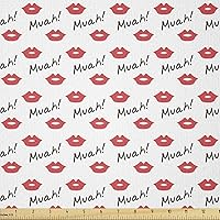 Vista 261 de Ambesonne Tela de Fiesta Popstar por Yarda, Estilo de Dibujos Animados Garabatos Dibujados a Mano Tema Musical Impresión de Arte Lineal, Tela