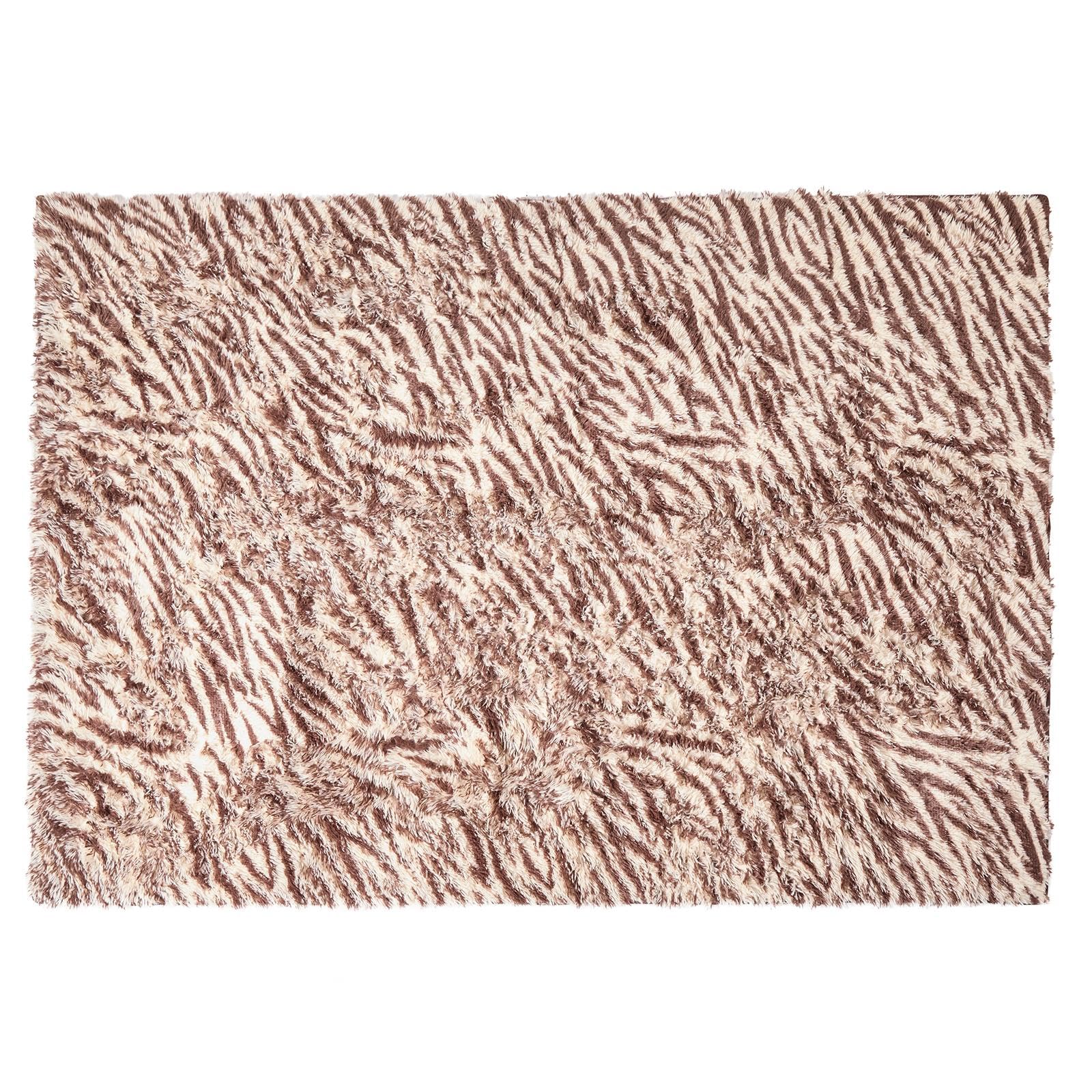 Sienna Rugs Living Room 120 x 170 Medium Fluffy Rug, Zebra Natural/Brown