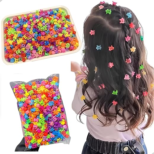 Mini Piranhas de Cabelo Infantil para Penteados Alegres e Divertidos Presilhas (Flor 1)