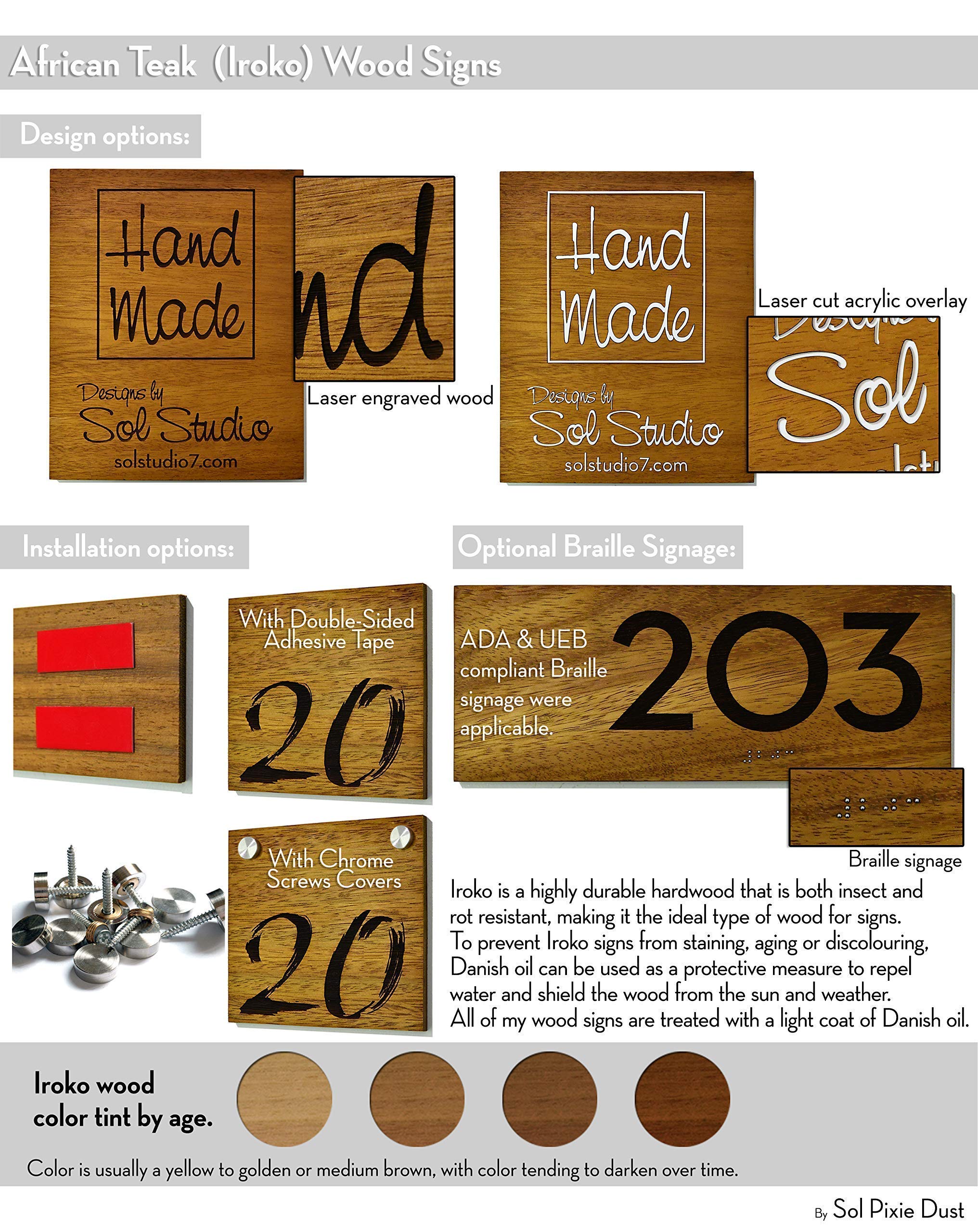 Amazon.com: Office Door Name Plate - Frost Acrylic with Solid Wood