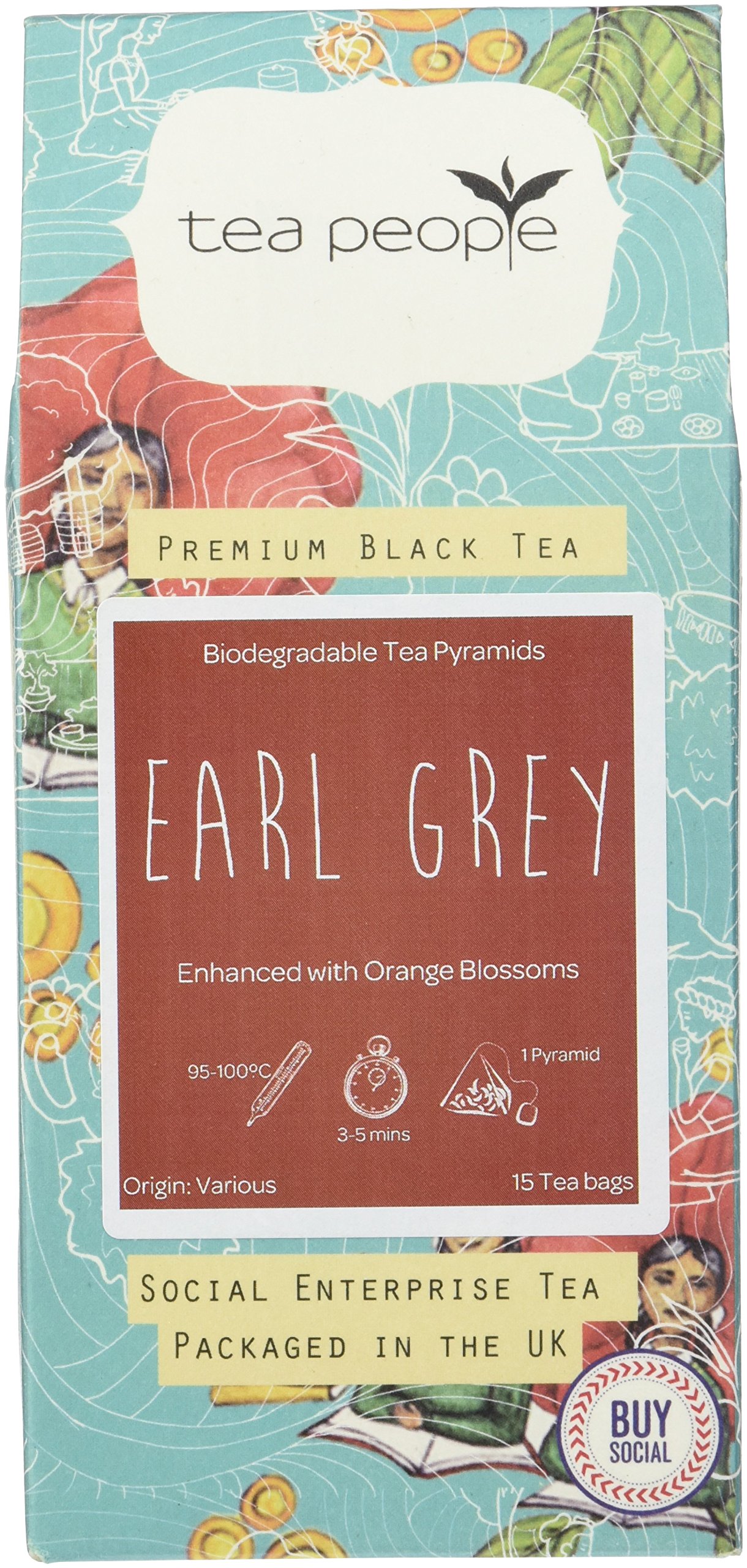 Tea People Earl Grey - 15 tea pyramids pack