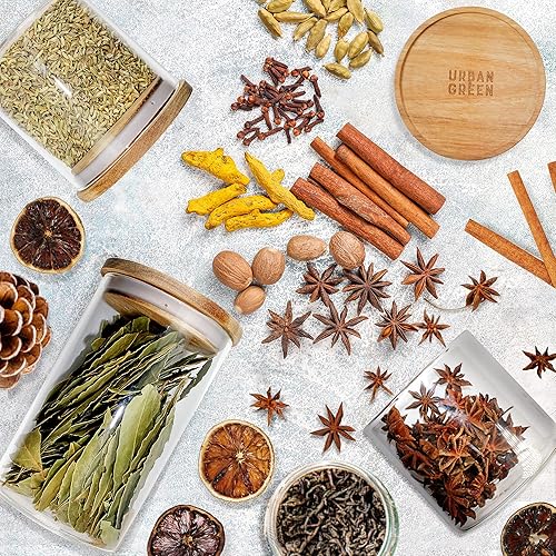 Miniatura 6 de Tarros de almacenamiento de vidrio con tapas de abrazadera de bloqueo herméticas, recipientes de vidrio herméticos con tapas de bloqueo, recipientes