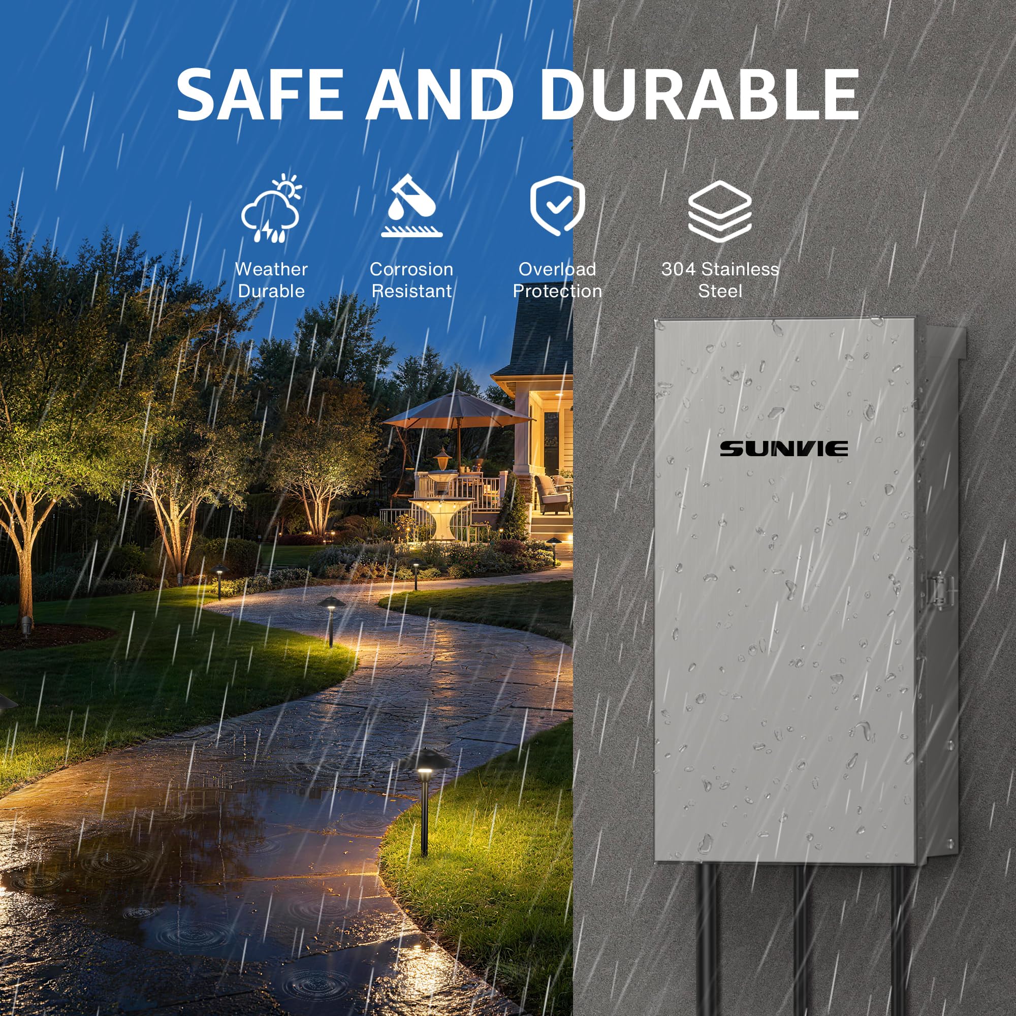 SUNVIE Low Voltage Transformer - 3 Zones & Timer -6 SUNVIE Low Voltage Transformer - 3 Zones & Timer -6