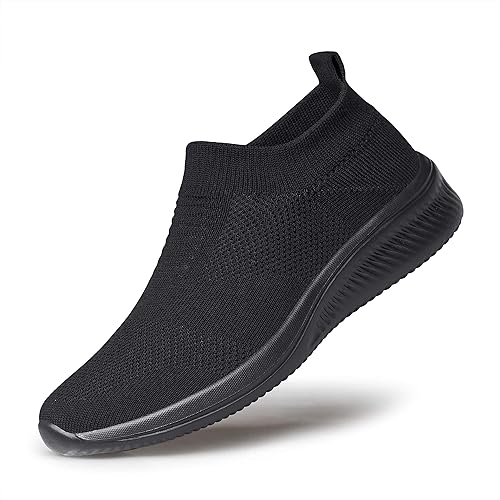 Vidbiv Men Slip on Casual Trainers Walking Shoes - Breathable Slip-on Lightweight Comfortable Tennis Mesh Sneaker