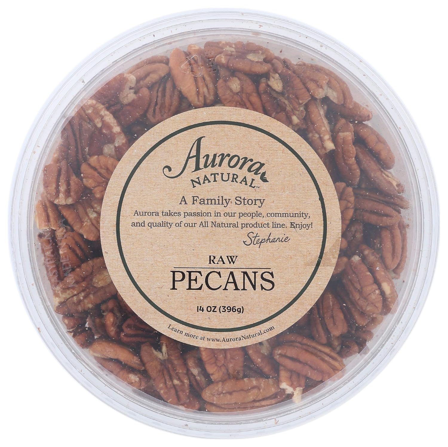 Aurora Natural Products Raw Pecans, 14 Ounce - All-Natural, Kosher Certified, Fresh Packed from Mexico