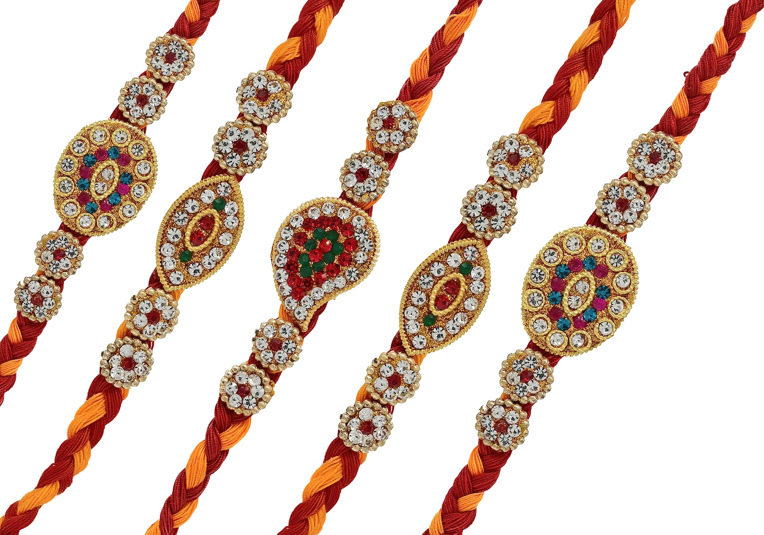 Rakhi Gift for Brother With Floral Rakhi Kundan Bracelet Rakhi for Bhaiya Bhabhi Raksha bandhan Rakhi Set of 5 Rakhi (B0DBG3Y868) Amazon Price History, Amazon Price Tracker