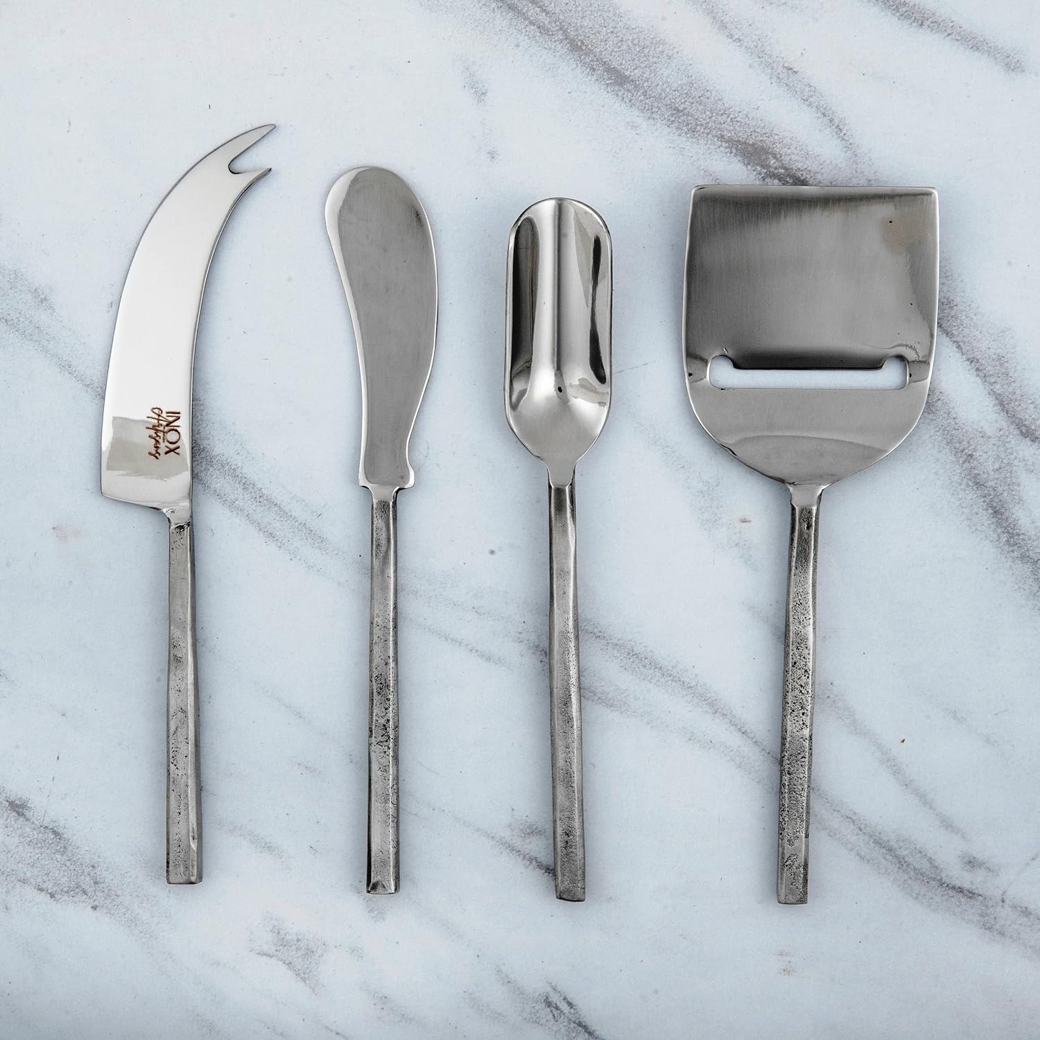 Unknown1 Design Steel Cheese Tools 4 Pcs. Set Silver Stainless Piece Handmade