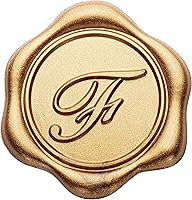 Vista 13 de Yoption Calcomanías de sello de cera con inicial M, paquete de 100 calcomanías autoadhesivas doradas para sellos de letras sobre para bodas