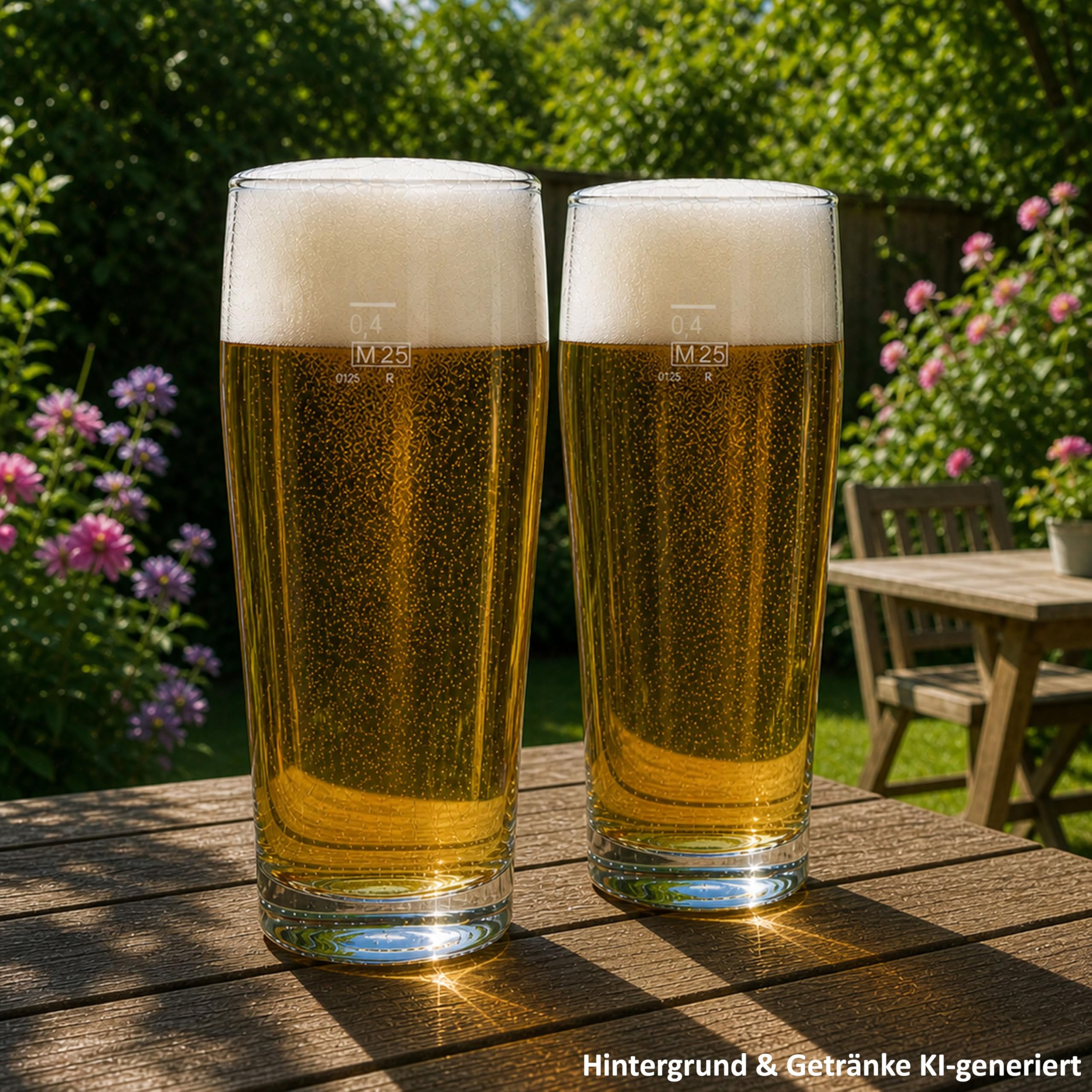 MamboCat Set di 48 bicchieri da birra da 0,4 l, calibrato, in vetro trasparente con scala graduata, bicchieri per birra, acqua, cocktail e bevande analcoliche, ideali per gastronomia, bar e ristoranti