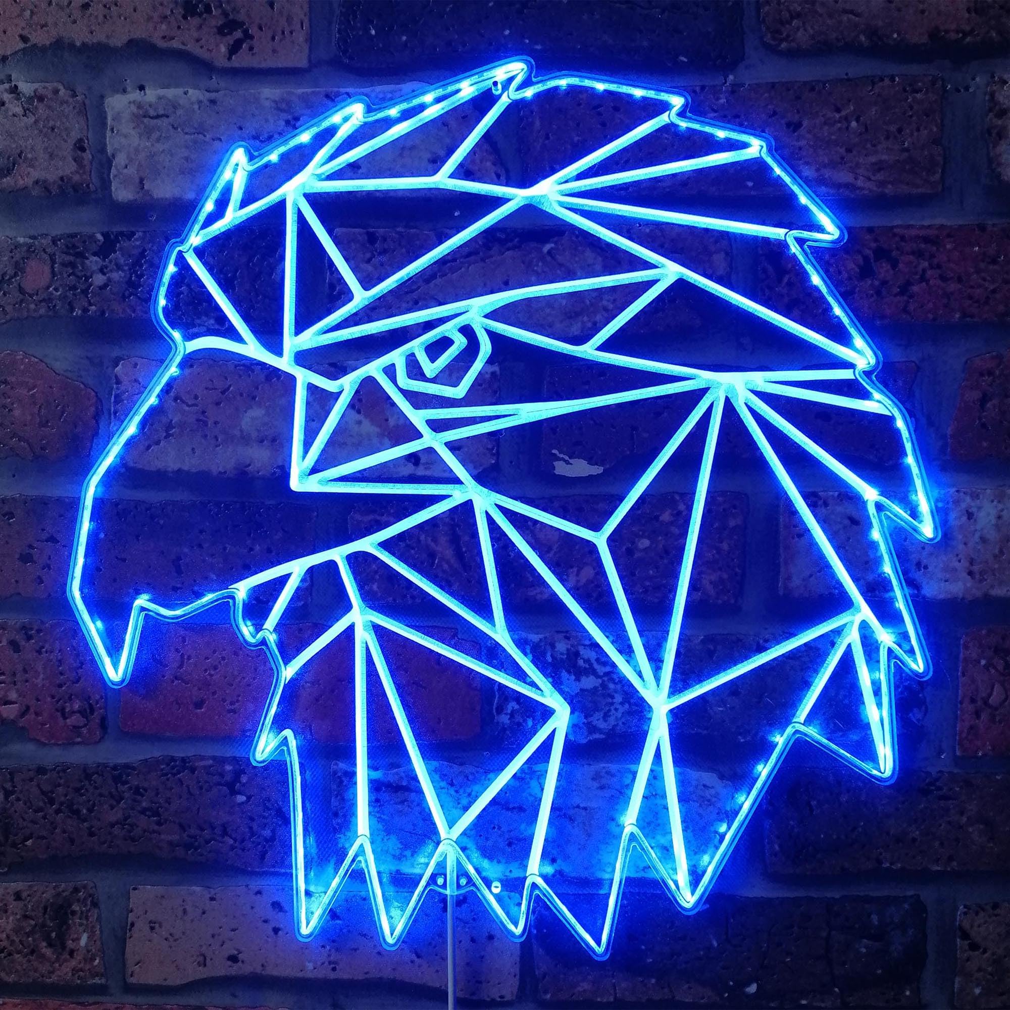 ADVPRO Eagle Hawk Geometric RGB Dynamic Glam LED Sign - Cut-to-Edge Shape - Smart 3D Wall Decoration - Multicolor Dynamic Signage st06s66-fnd-i0288-c