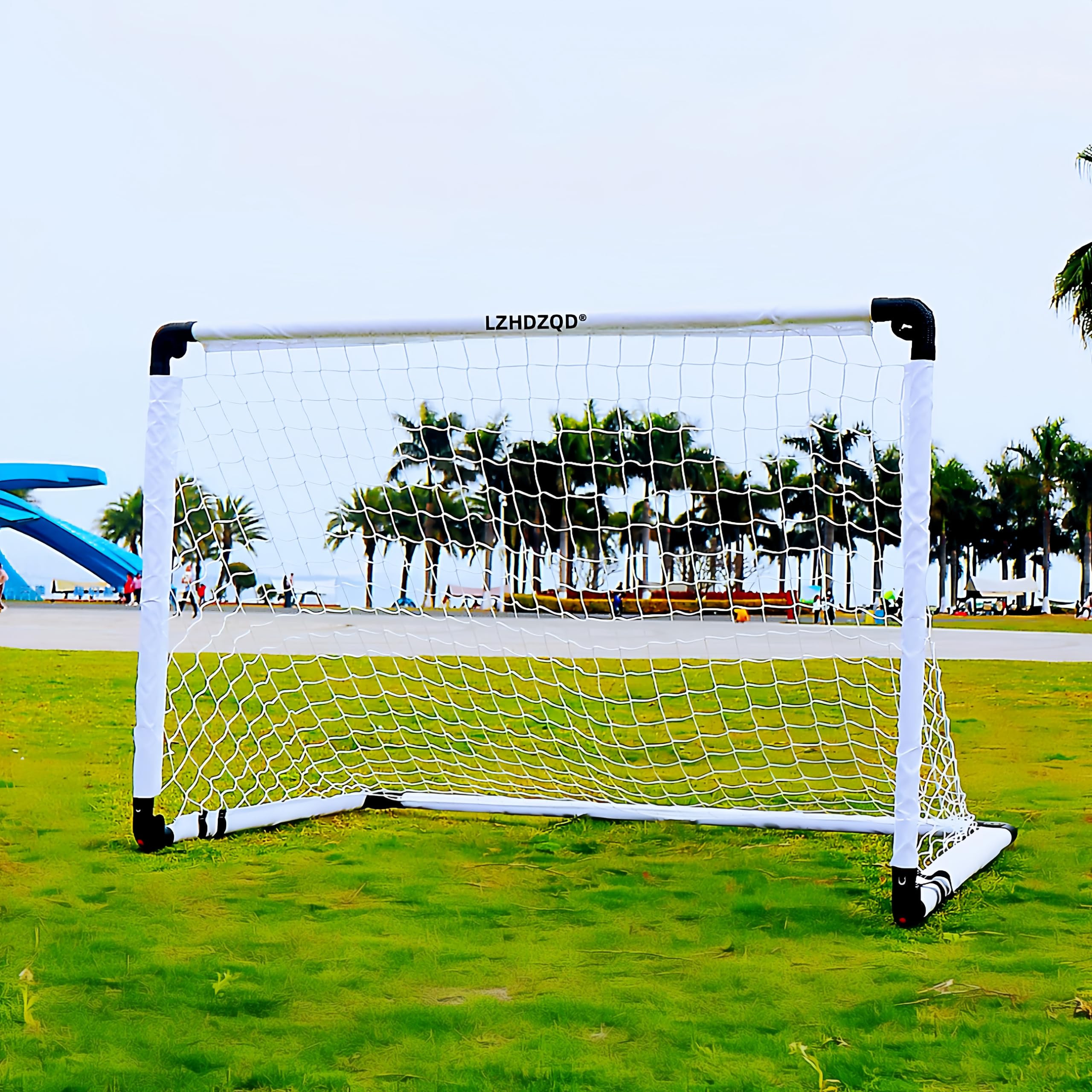 Fussballtor, Fußballtor Kinder, Fussballtore für Garten Kinder, Fußballtor Faltbar für Indoor/Outdoor/Garten Weihnachts Fußballtor Spielzeug (weiß 115x80 Tor)