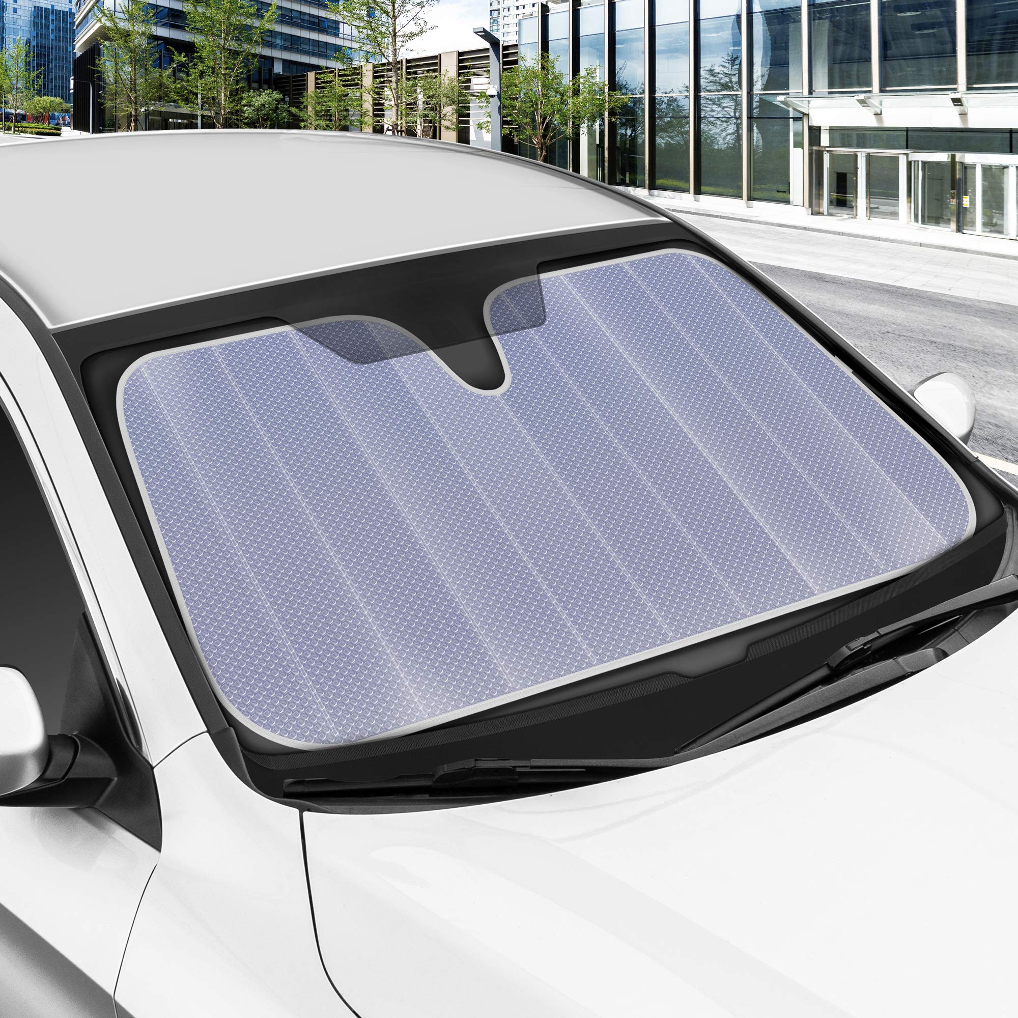 Lavender Shine, Front Windshield Sunshade-Accordion Folding Auto Shade for Car Truck SUV-Blocks UV Rays Sun Visor Protector-Keeps Your Vehicle Cool- 57 x 27 in