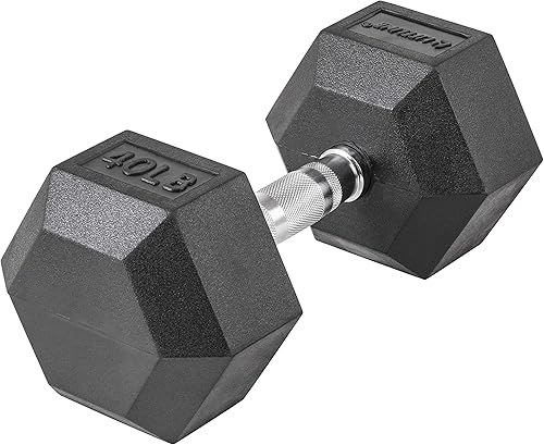 Lifeline Mancuernas hexagonales de fitness, mancuernas hexagonales envueltas en goma, calidad premium, mango moleteado ergonómico, campanas tontas