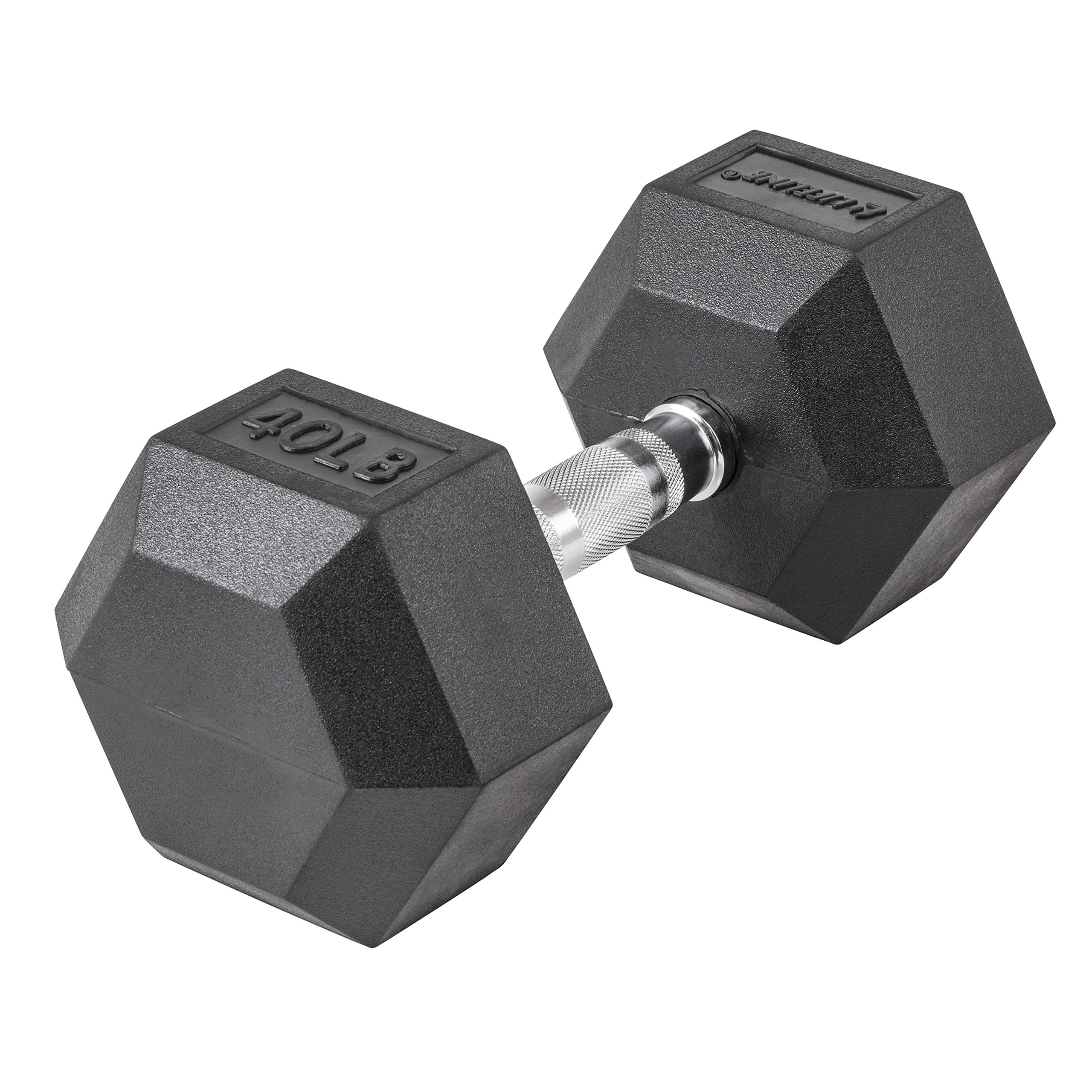 Lifeline Fitness Hex Dumbbells, Rubber Wrapped Hex Dumbbells, Premium Quality, Ergonomic Knurled Handle, Dumb Bells for Exercise, Home Gym Exercise Weights