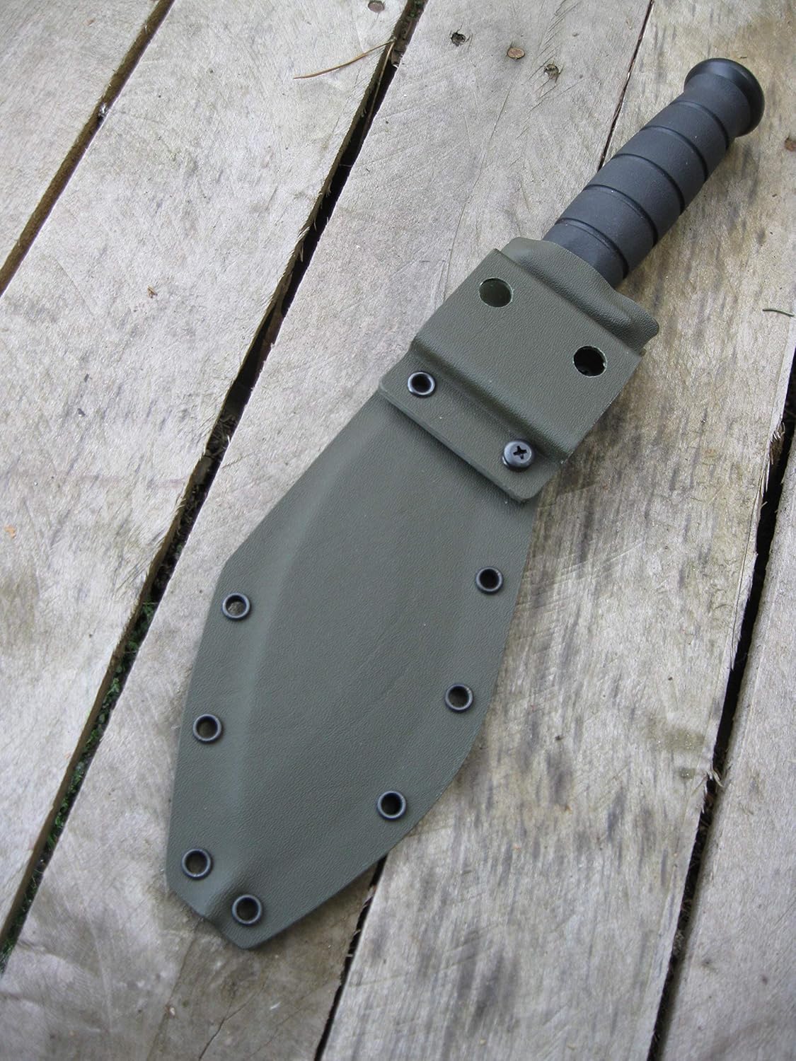 Valhalla Custom Kydex Sheath Ka-bar Combat Kukri 1280 OD GREEN