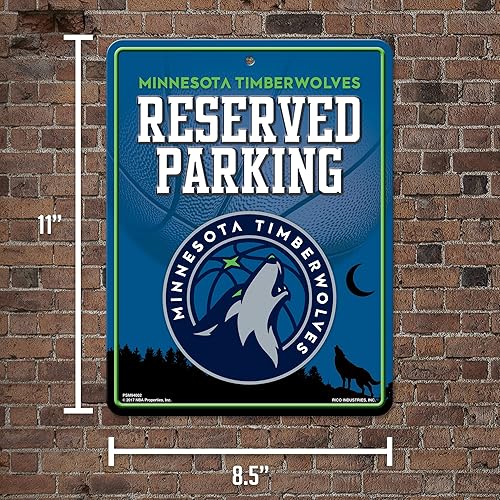 Miniatura 100 de Rico Industries NBA Basketball Metal Parking Sign