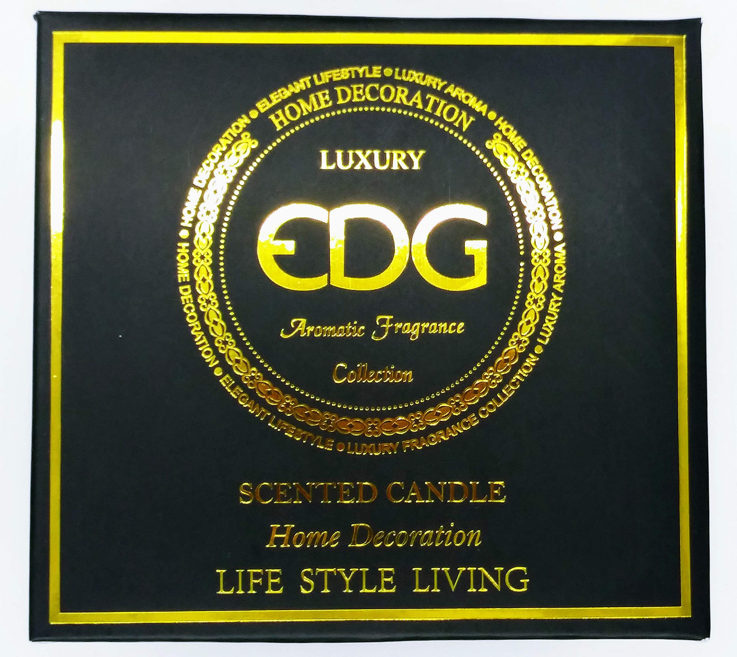 EDG Luxury Aromatic Fragrance Collection Duftkerze mit Rose im Glas, 60 Stunden, 610 g, Home Decoration, Elegant Lifestyle