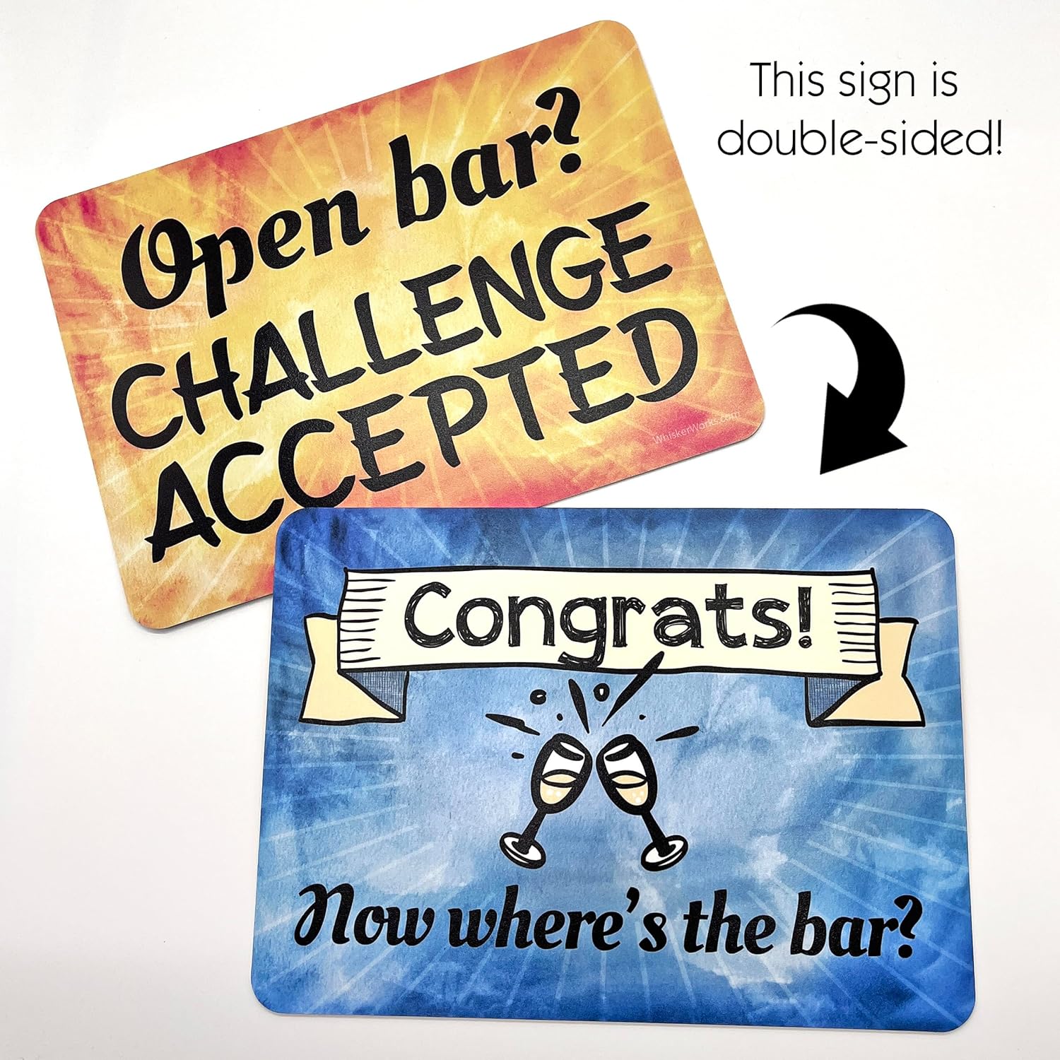 Plastic Photo Booth Props - Set of 5 Signs / 10 Phrases - Wedding Mix