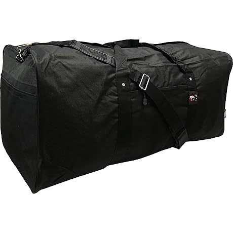 42 Inch Jumbo Black Travel Duffle/Cargo Bag