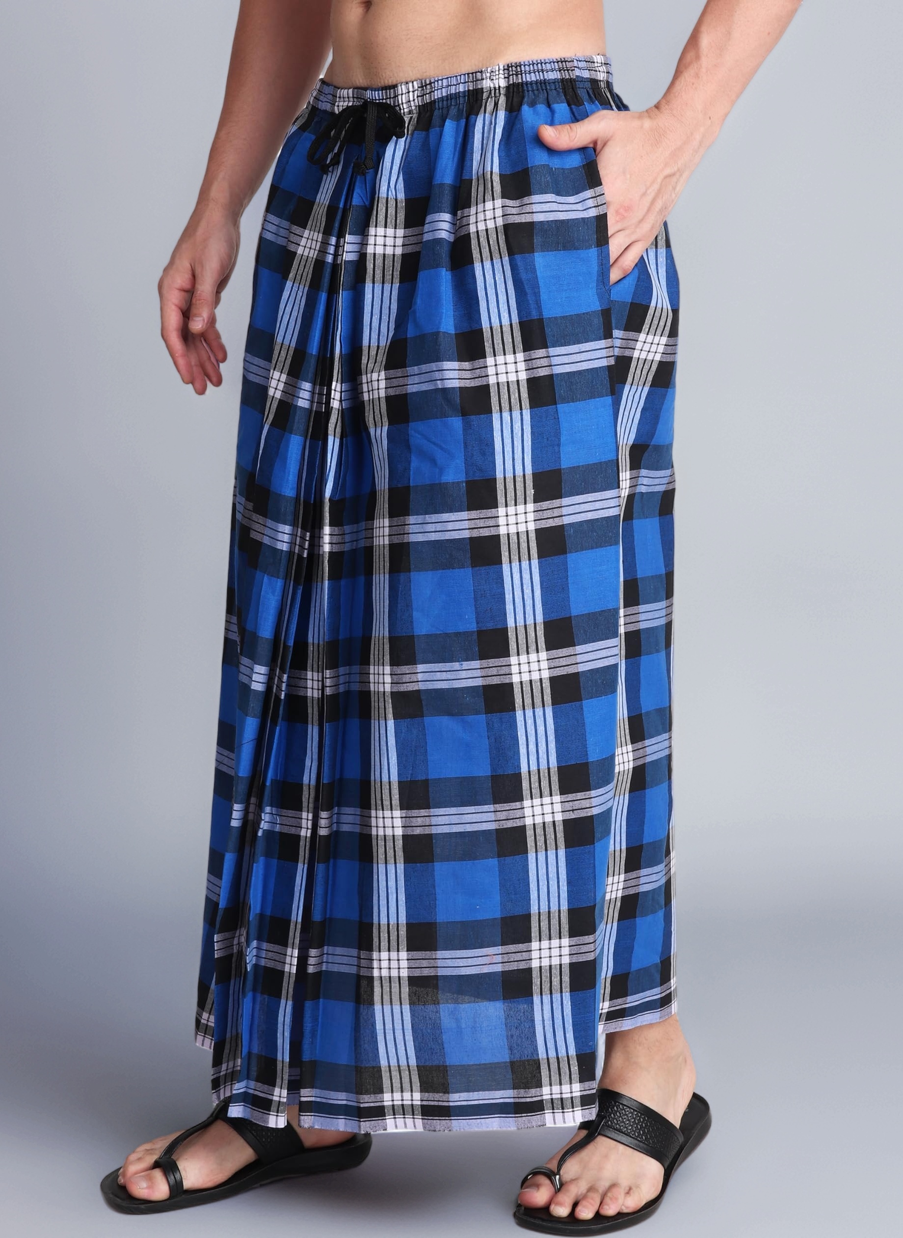 Premium Cotton Elastic Lungis 1 Piece