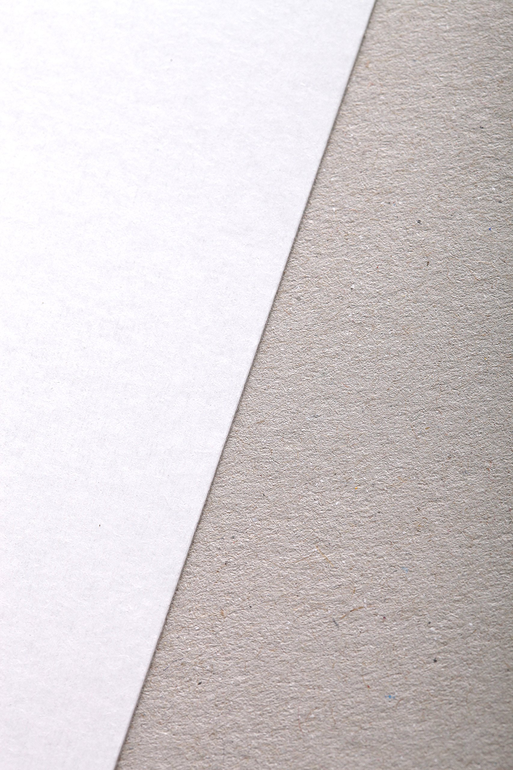 Clairefontaine - Ref 93990C - Hoja de cartón fino mediano (paquete de 10 hojas), tamaño 50 x 65 cm, 600 g/m², 1 mm de grosor, sin ácidos, pH neutro, color blanco y gris