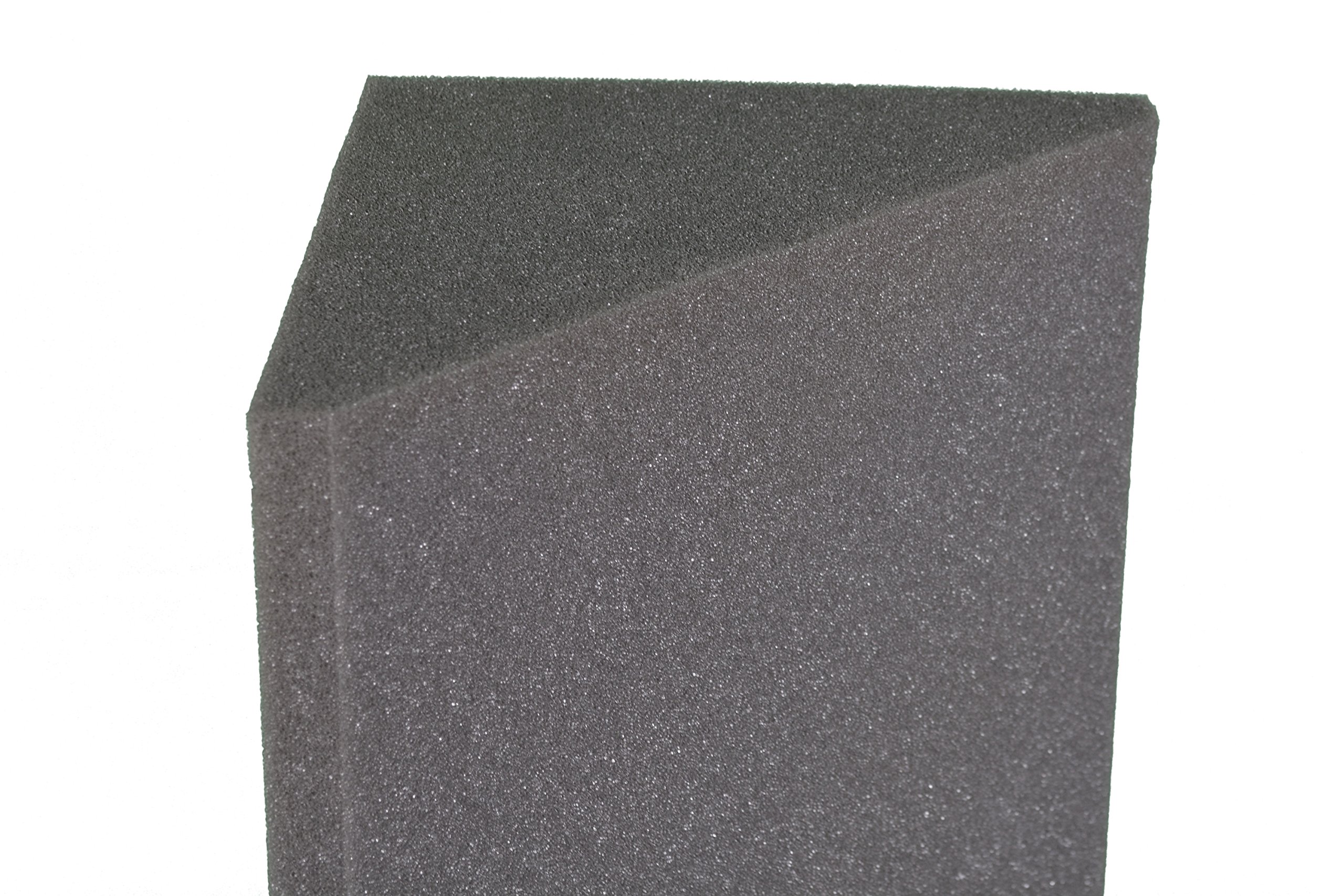 Keyhelm | Fonoassorbente Bass Trap H100 | 25x25cm altezza 100 cm D25 Grigio antracite | Pacco da 4 | Correzione Acustica Basse Frequenze | Studi di registrazione