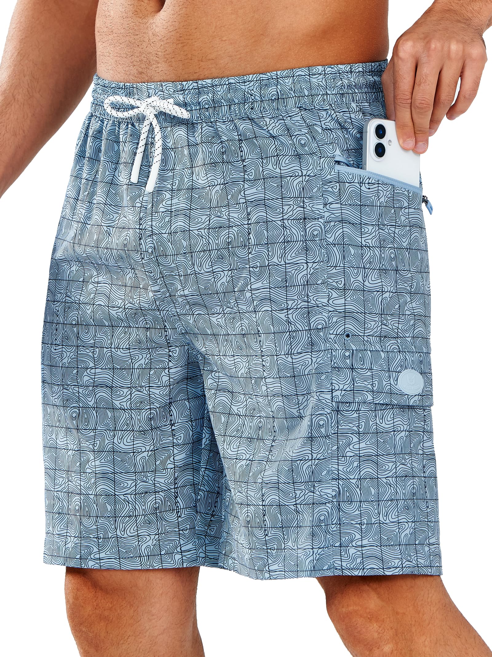 NORTHYARD Men's 9" Board Shorts with 4 Pockets Swim Trunks Swimwear for Men Bathing Suit - No Mesh Liner