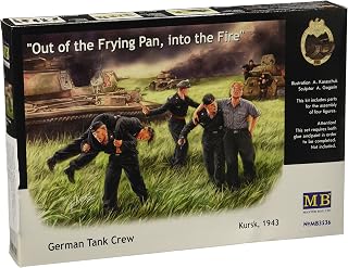 Master Box German Tank Crew Kursk 1943 Out of The Frying Pan into The Fire (5) Figure Model Building Kits (1:35 Scale)