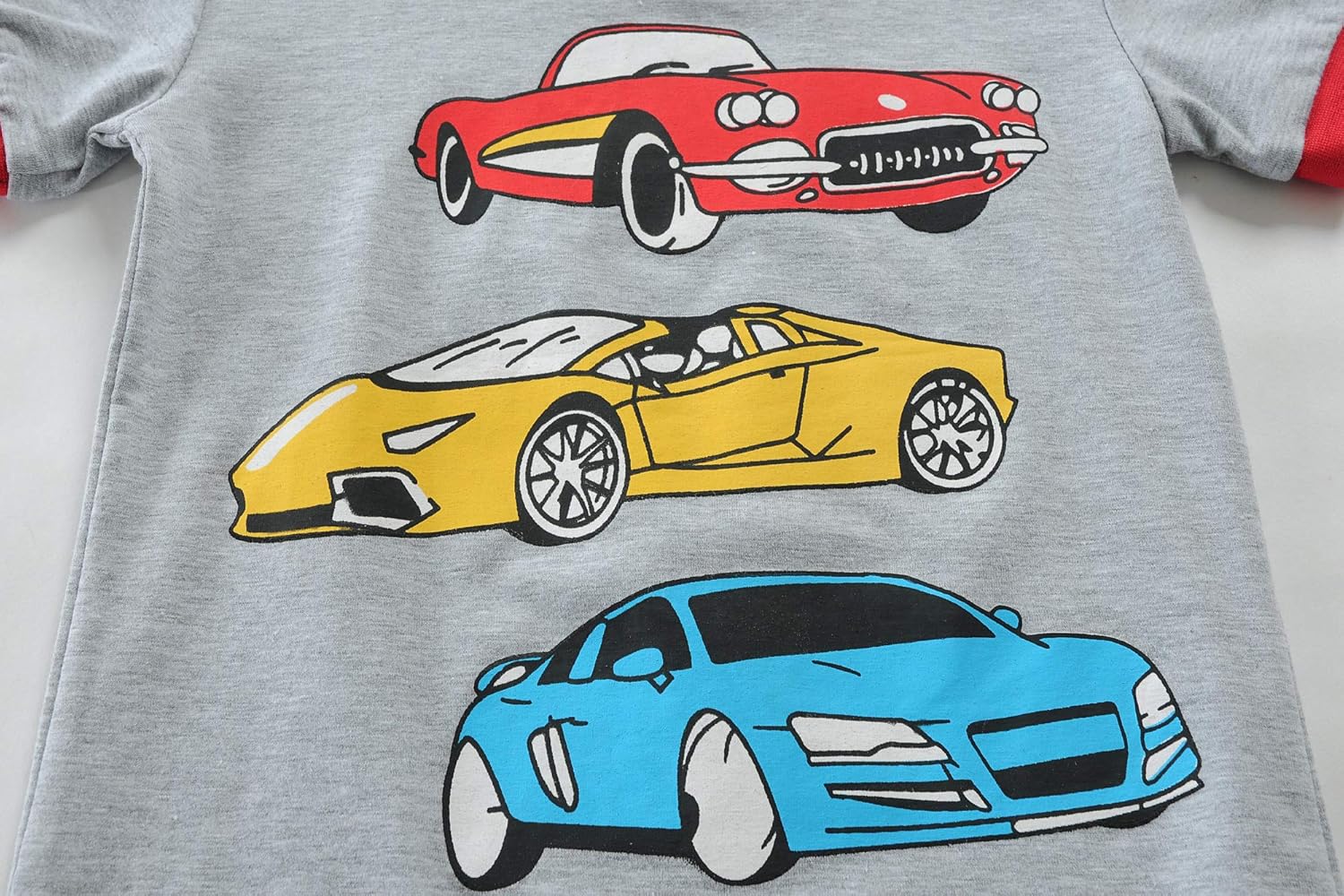 Little Boys Pajamas 100% Cotton Fire Truck Sleepwear Baby Boy 4 Pcs Summer Pjs Kids Short Sets Toddler Jammies Clothes - Image 6