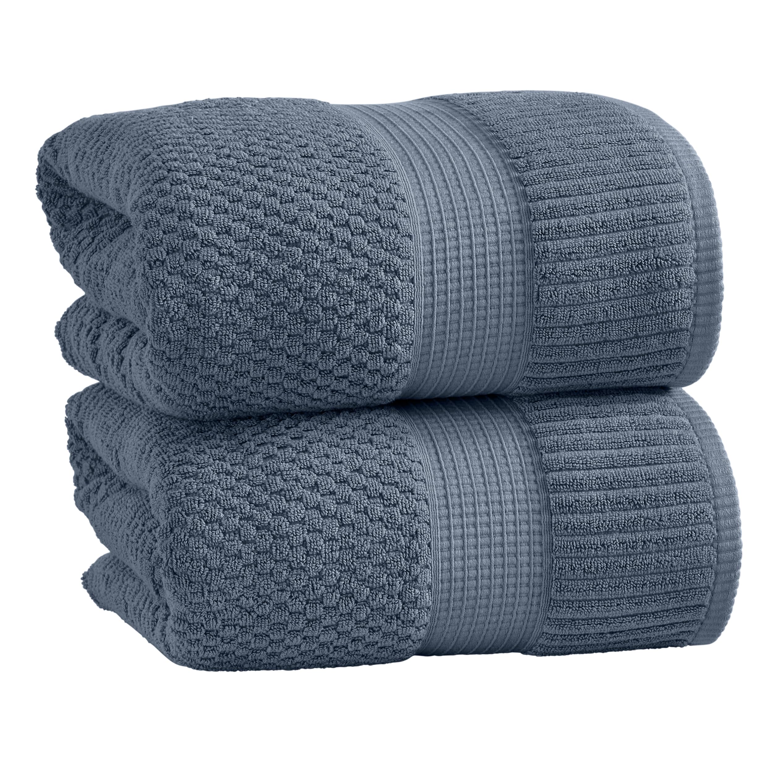 NY Loft- Juego de 2 Toallas de baño 100% algodón | Toallas de baño extragrandes de Secado rápido, supersuaves y absorbentes | Algodón Texturizado y Duradero | Flint Stone