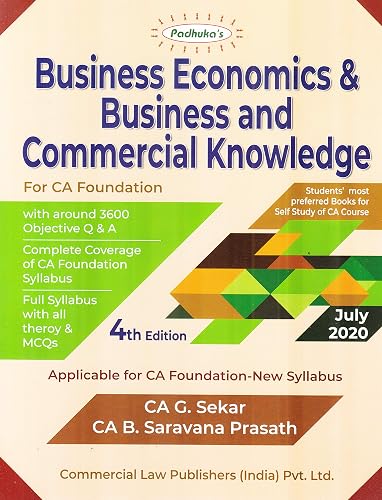 Padhuka's Business Economics &amp; Business And Commercial Knowledge For Ca Foundation - 4/E, July 2020